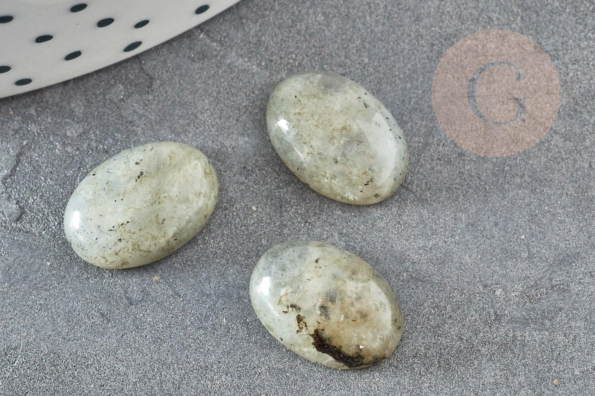 Cabochon ovale labradorite naturelle 10x14mm, x1 (G2432)
