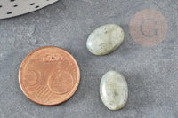 Cabochon ovale labradorite naturelle 10x14mm, x1 (G2432)