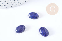 Cabochon ovale lapis lazuli naturel 14x10mm, x1 (G8671)