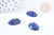 Cabochon ovale lapis lazuli naturel facetté 18x13mm, x1 G8674