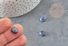 Cabochon ovale lapis lazulis naturel bleu 10x8mm, x1 (G3548)