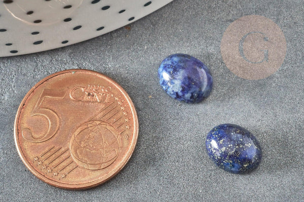 Cabochon ovale lapis lazulis naturelle 10x8mm, x1 (G1720)