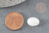 Cabochon ovale nacre blanche naturelle 14x10mm, x1 (G0589)