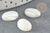 Cabochon ovale nacre blanche naturelle 14x10mm, x1 (G0589)