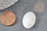 Cabochon ovale nacre blanche naturelle 25mm, x1 (G5052)