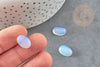 Cabochon ovale opalite blanche 14x10mm, x1 (G1564)