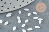 Cabochon ovale plat nacre blanche naturelle 5mm, x20 (0.4 gr) G6690
