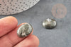 Cabochon ovale pyrite grise naturelle 18 x13mm, x1 (G0203)