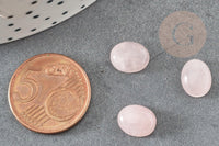 Cabochon ovale quartz rose naturel 10x8mm, x1 (G1712)