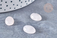 Cabochon ovale quartz rose naturel 14 x10mm, x1 (G8690)