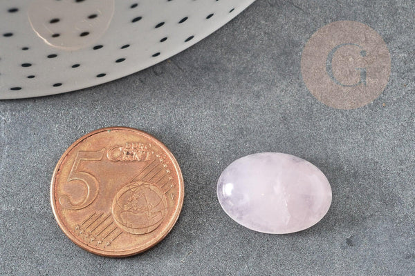 Cabochon ovale quartz rose naturel 18x13mm, x1 (G1663)