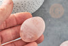 Cabochon ovale quartz rose naturel 43-50mm, x1 (G5056)