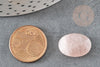 Cabochon ovale quartz rose naturel facetté 18x13mm, x1 (G4778)