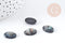 Cabochon ovale résine noire imitation nacre 14x10mm, x1 (G9101)