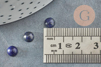 Cabochon rond Lapis Lazulis naturel 6mm, x1 (G0176)