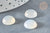 Cabochon rond agate blanche naturelle 12mm, x1 (G7375)