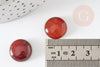 Cabochon rond agate naturelle orange 16mm, x1 (G2428)
