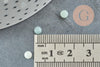 Cabochon rond amazonite naturelle 4mm, x1 (G4225)