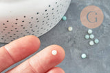 Cabochon rond amazonite naturelle 4mm, x1 (G4225)