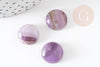 Cabochon rond amethyste naturelle 16mm, x1 (G2259)