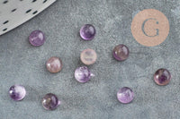 Cabochon rond améthyste naturelle 4mm, x1 (G2820)