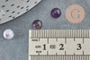 Cabochon rond amethyste naturelle 6mm, x1 (G0177)