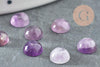 Cabochon rond amethyste naturelle 6mm, x1 (G0177)