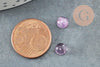Cabochon rond améthyste naturelle 6mm, x1 (G8656)