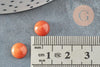 Cabochon rond aventurine rouge naturelle 8mm, x1 (G2230)