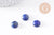 Cabochon rond bleu lapis lazulis naturel 12mm, x1 (G2656)