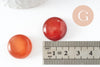 Cabochon rond cornaline naturelle orange 20mm, x1 (G9617)