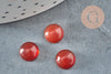 Cabochon rond cornaline naturelle orange 8mm, x1 (G9087)