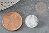 Cabochon rond cristal de roche naturel 14mm, x1 (G5054)