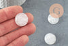Cabochon rond cristal de roche naturel 20mm, x1 (G9616)