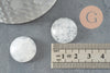 Cabochon rond cristal de roche naturel 20mm, x1 (G9616)