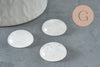 Cabochon rond cristal de roche naturel 20mm, x1 (G9616)