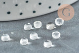 Cabochon rond cristal de roche naturel 4mm, x1 (G2884)