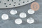 Cabochon rond cristal de roche naturel 8mm, x1 (G5047)