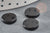 Cabochon rond disque agate naturelle noire 12mm, x1 (G2243)