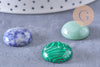 Cabochon rond dôme pierre naturelle et de synthèse 18mm, x1 (G10711)