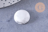 Cabochon rond dôme pierre naturelle et de synthèse 18mm, x1 (G10711)