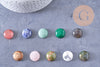 Cabochon rond dôme pierre naturelle et de synthèse 18mm, x1 (G10711)