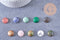 Cabochon rond dôme pierre naturelle et de synthèse 18mm, x1 (G10711)