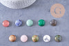 Cabochon rond dôme pierre naturelle et de synthèse 18mm, x1 (G10711)