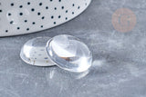 Cabochon rond en Plexiglas transparent 22m, x1 (G8198)