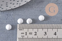 Cabochon rond howlite blanc naturelle 6mm, x1 (G0171)
