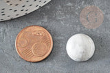 Cabochon rond howlite blanche naturelle 16mm, x1 (G2900)