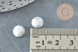 Cabochon rond howlite blanche naturelle 8mm, x1 (G8689)