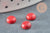 Cabochon rond howlite naturelle rouge 6mm, x1 (G3090)