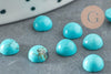 Cabochon rond howlite naturelle turquoise 6mm, x1 (G1010)